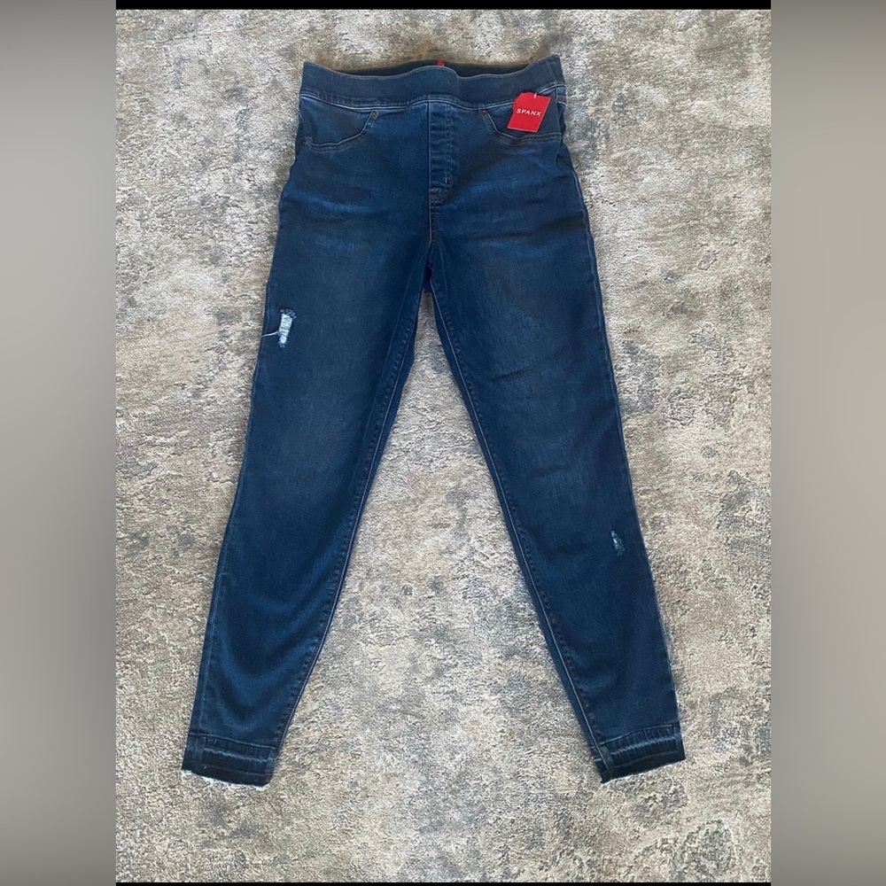 Spanx Distressed Ankle Skinny Jeans, Medium Wash, Smoke and pet free home